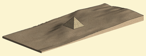 3D-модель пирамиды Хуфу и плато Гизе.