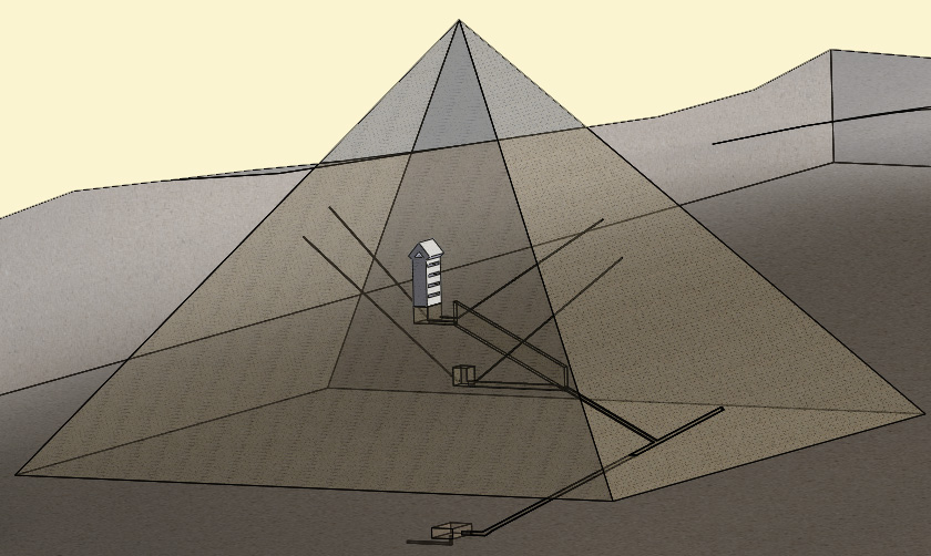 3D-модель коридоров пирамиды Хуфу.